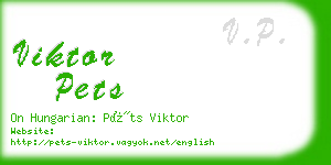 viktor pets business card